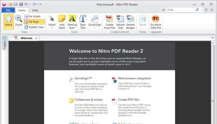 Nitro PDF Reader - Phần mềm edit pdf miễn phí